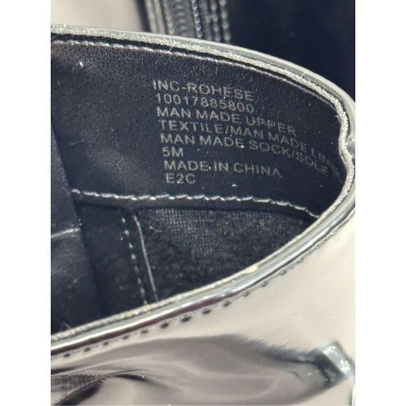 INC International Concepts Boots Size 5 Black Patent Pointed Toe Stiletto Heels - Picture 9 of 10